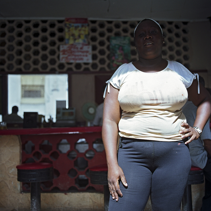 Woman in a Café. Havana. 2007. Color Negative 6×6.