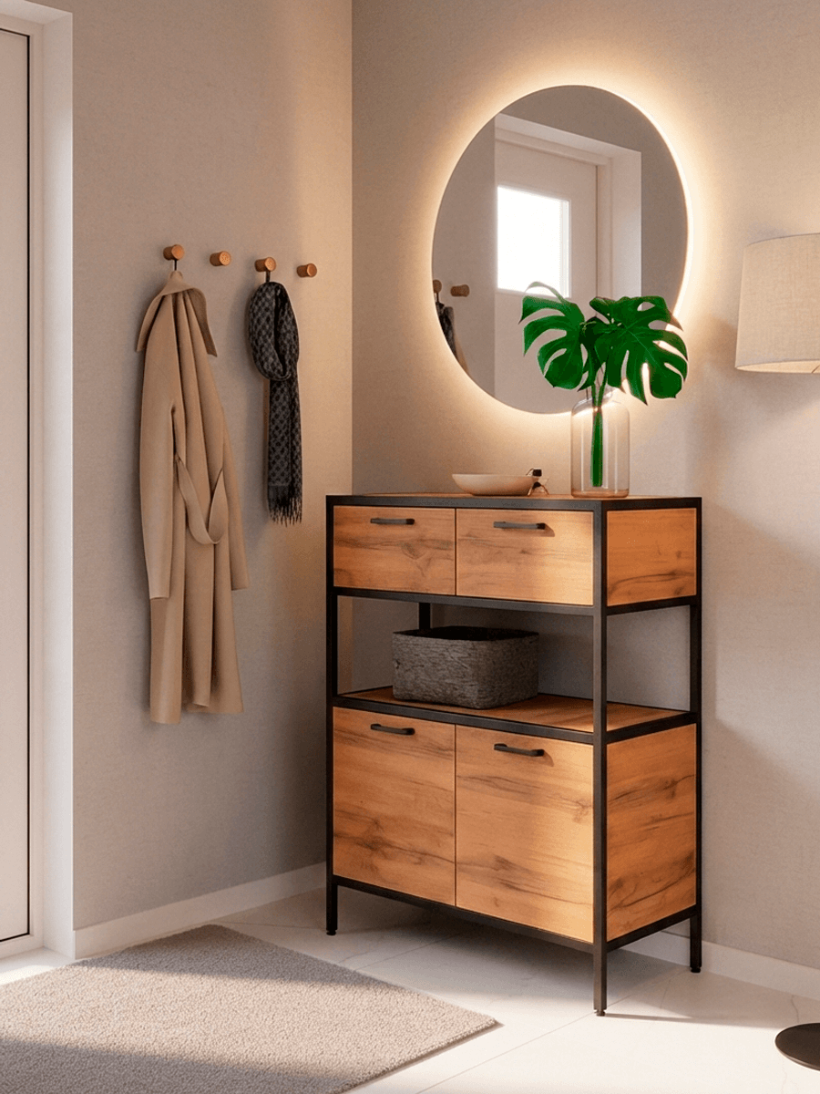 Дизайнерские системы хранения из металла для прихожих и офисов