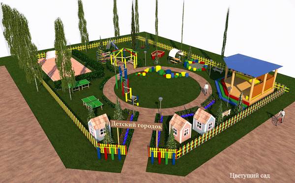 Проекты детских площадок во дворах многоквартирных домов