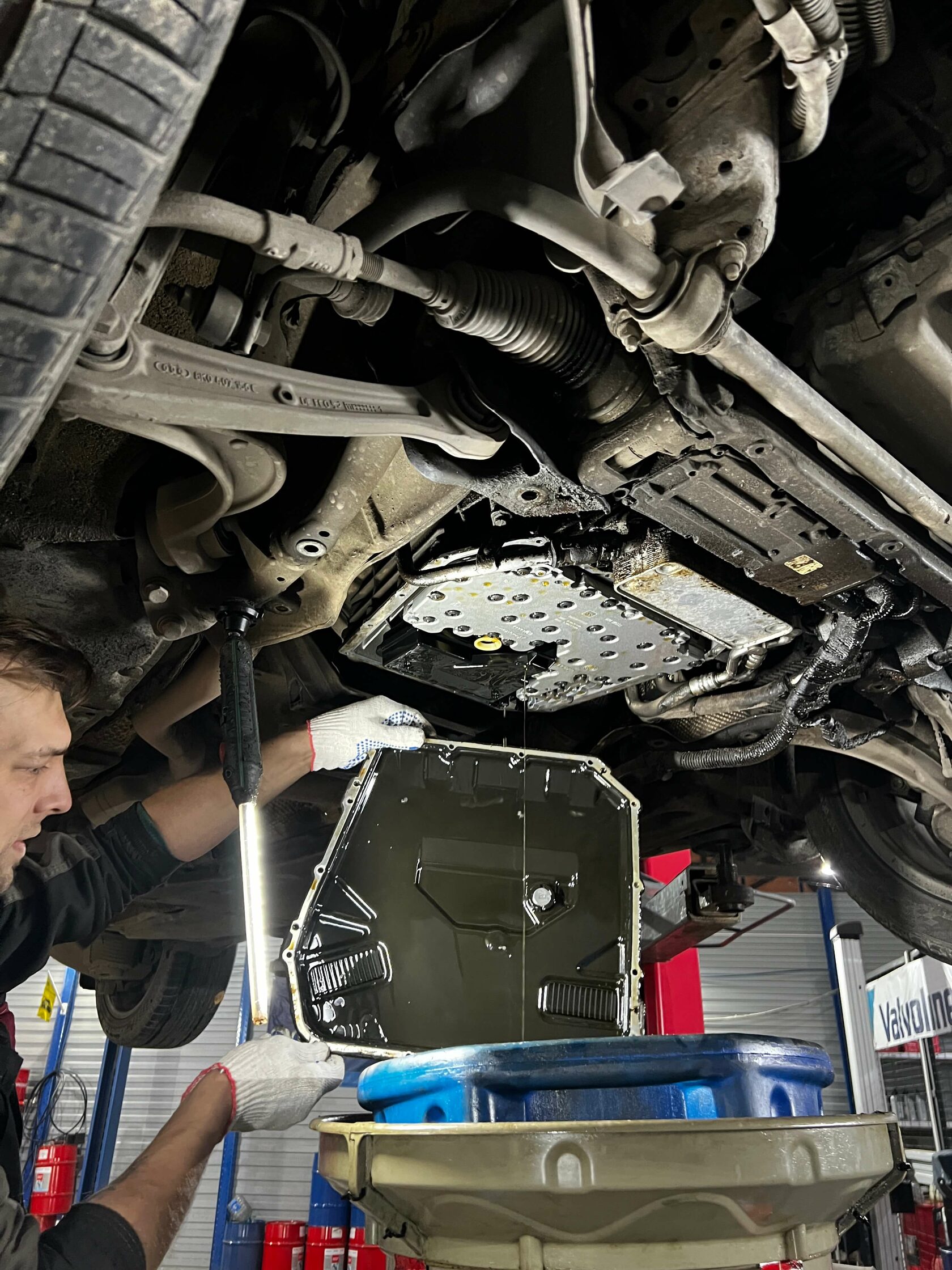 Снятие поддона DSG Audi