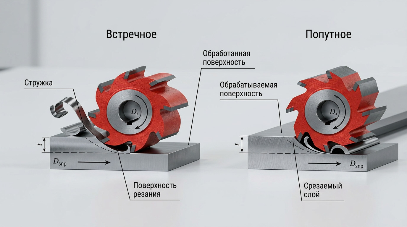 Виды фрезерования
