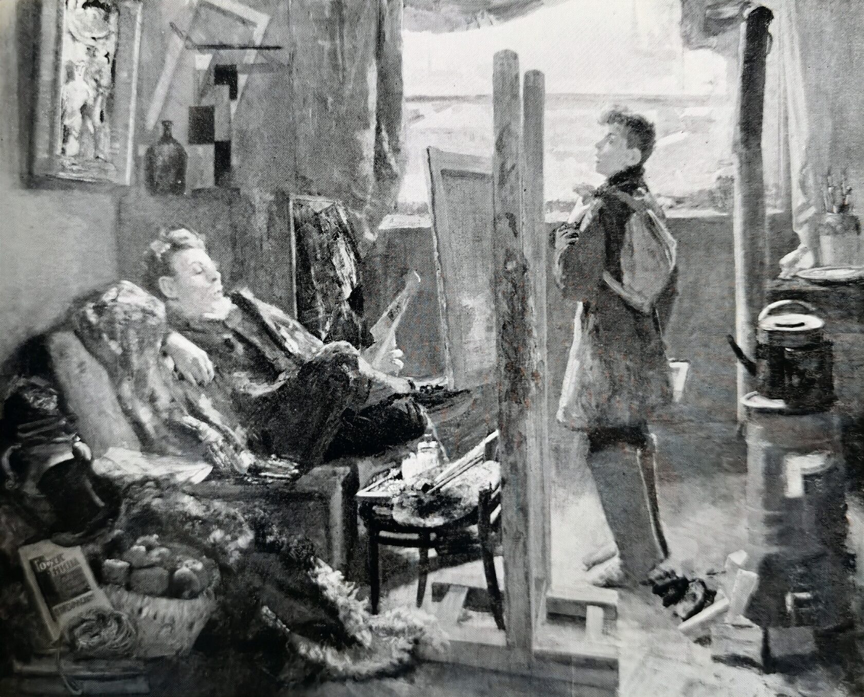 В мастерской художника, 1957 г.
