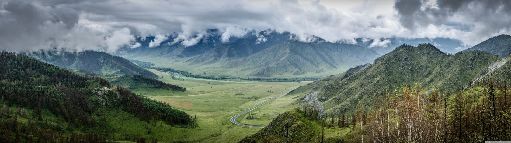 Природа горного Алтая панорама