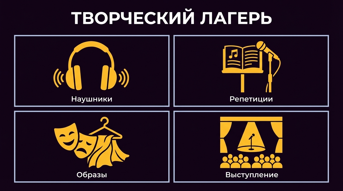 Что взять в творческий лагерь - наушники, одежда для репетиций, образы, выступление