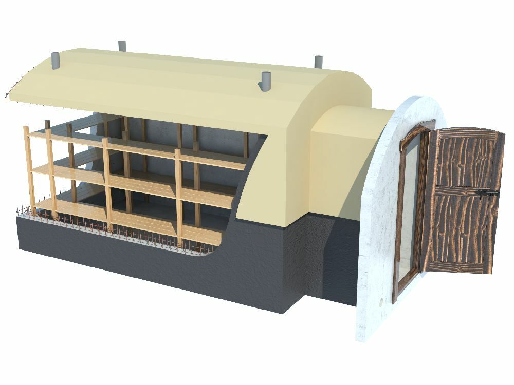 Арочный погреб под ключ в СПб и Лен.обл — погреб Арочный с тамбуром