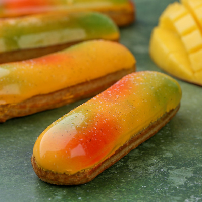MANGO AND PASSION FRUIT ÉCLAIRS