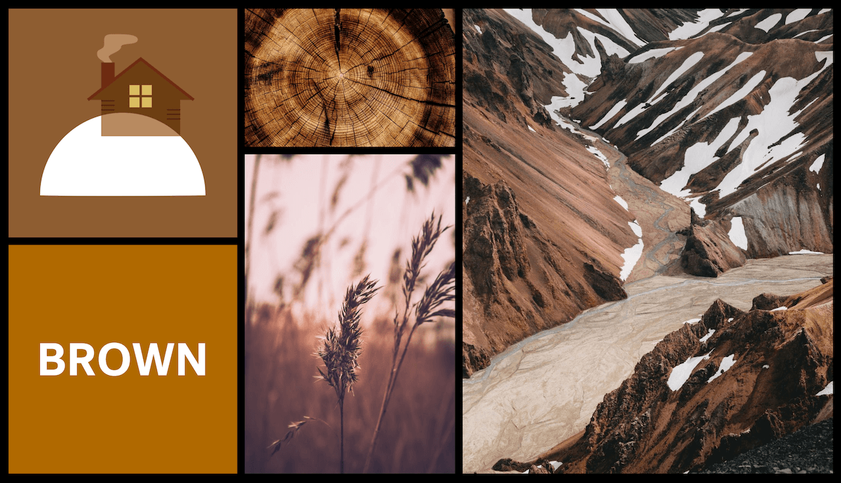 brown коричневые горы колосья в закате срез дерева