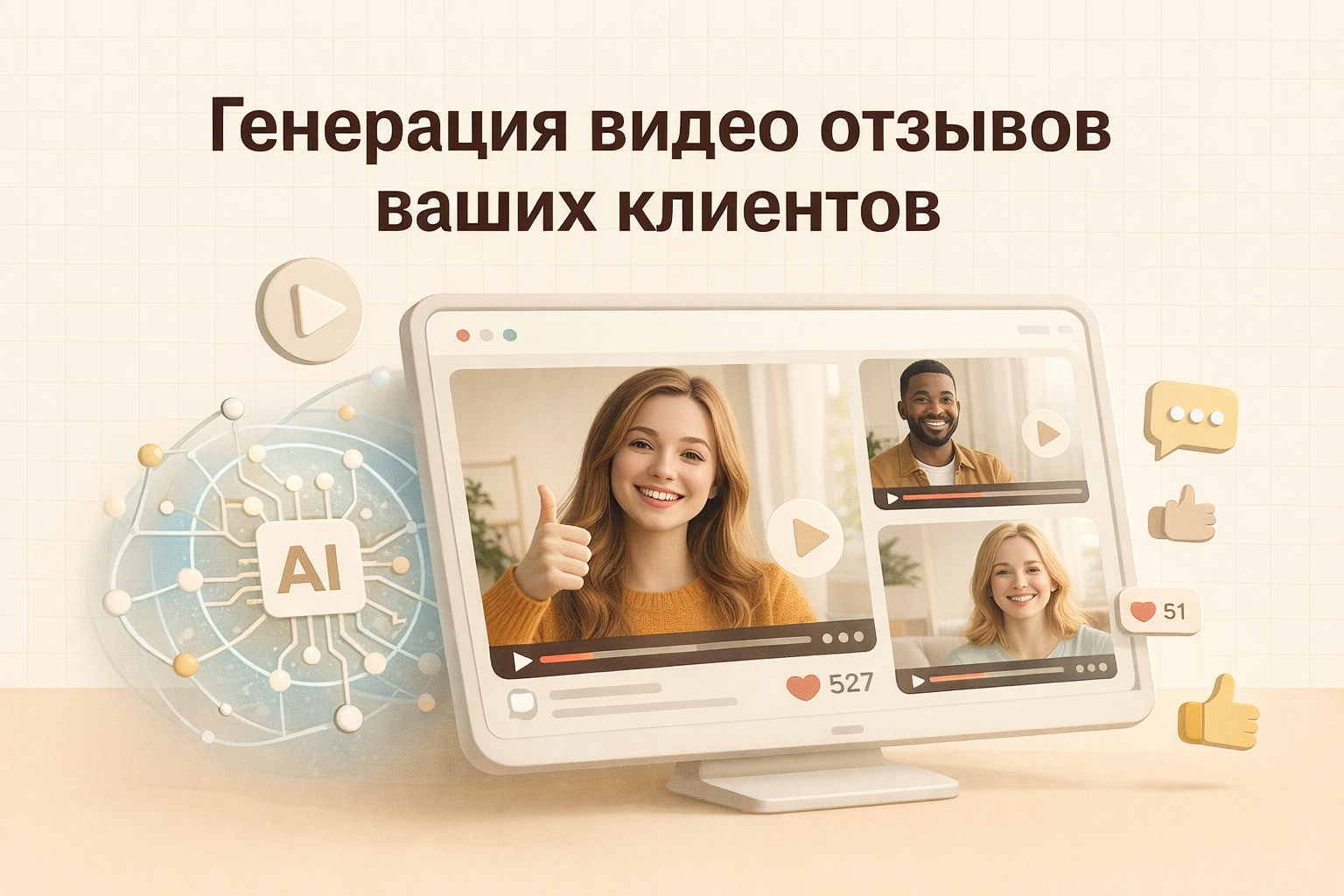 Генерация видеоотзывов клиентов