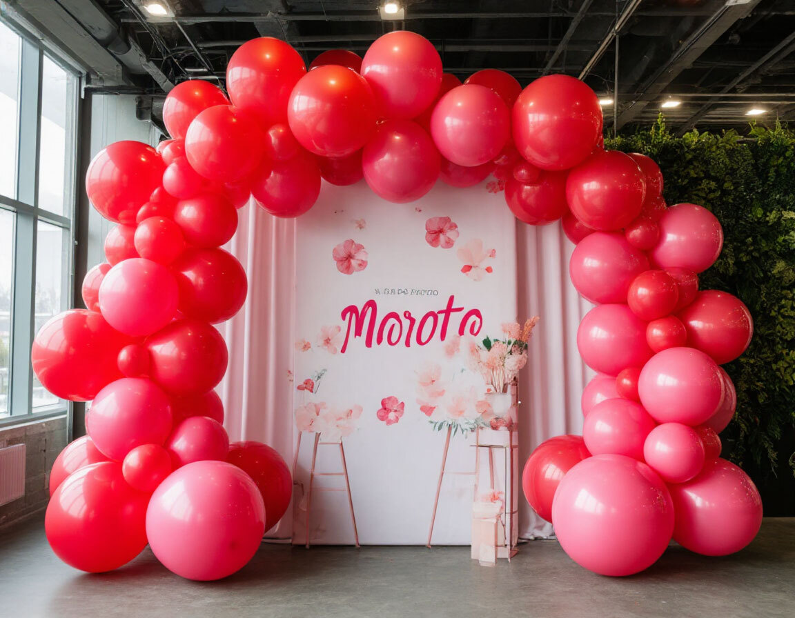 фотозона на 8 мартав офис из шаров