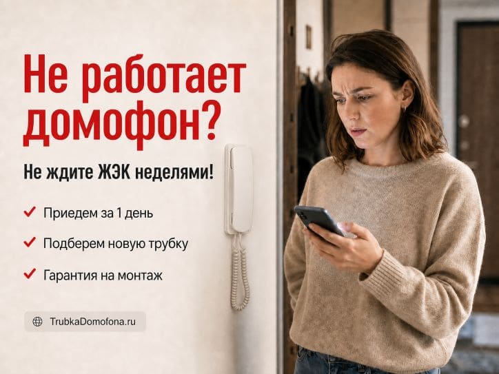 Не работает трубка домофона в квартире: куда звонить в Москве и как решить проблему за 1 день