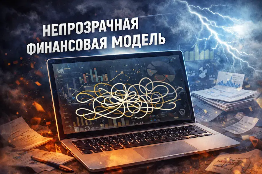 Открытый ноутбук, а вокруг гроза и пожар
