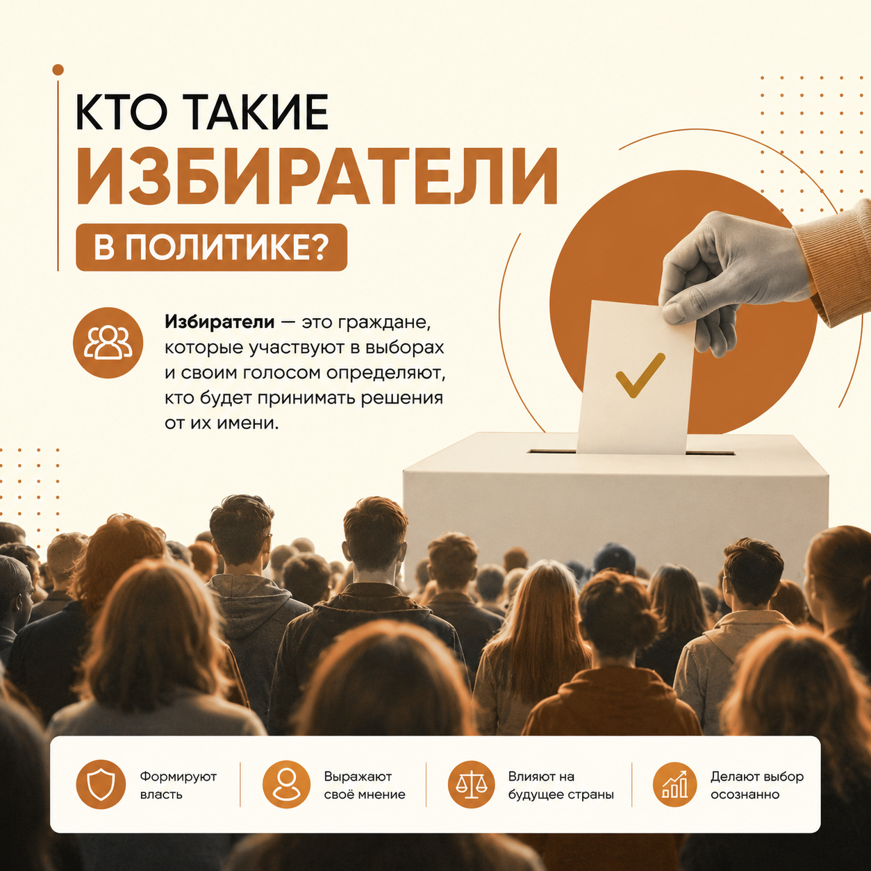 Избиратели: определение права и роль в политике