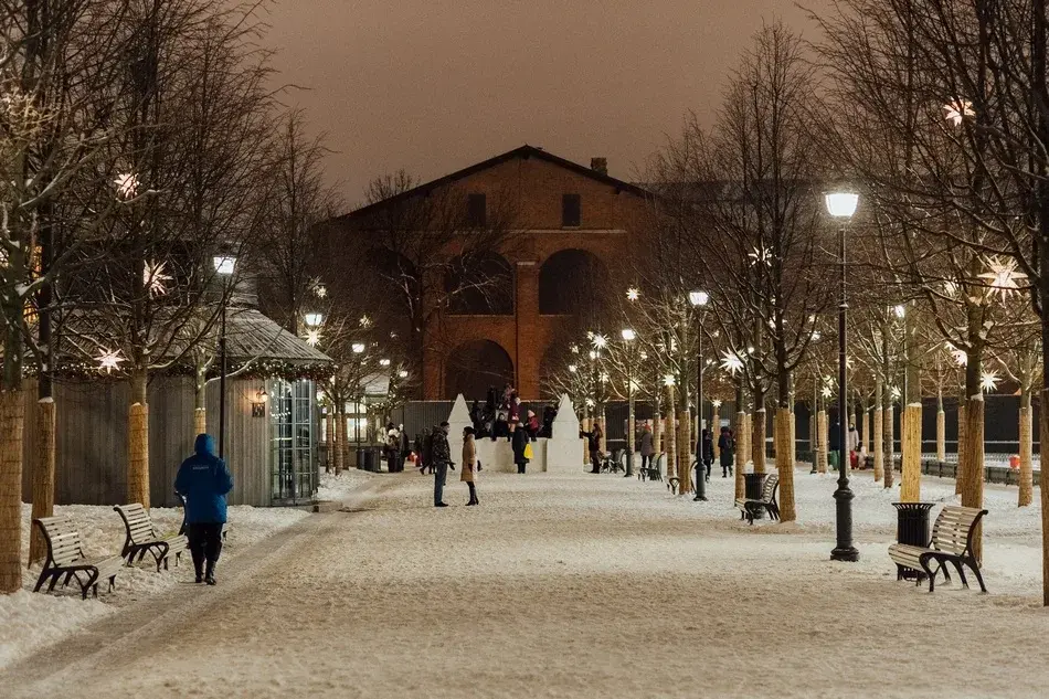 Новая Голландия Санкт-Петербург зима 2026 костры