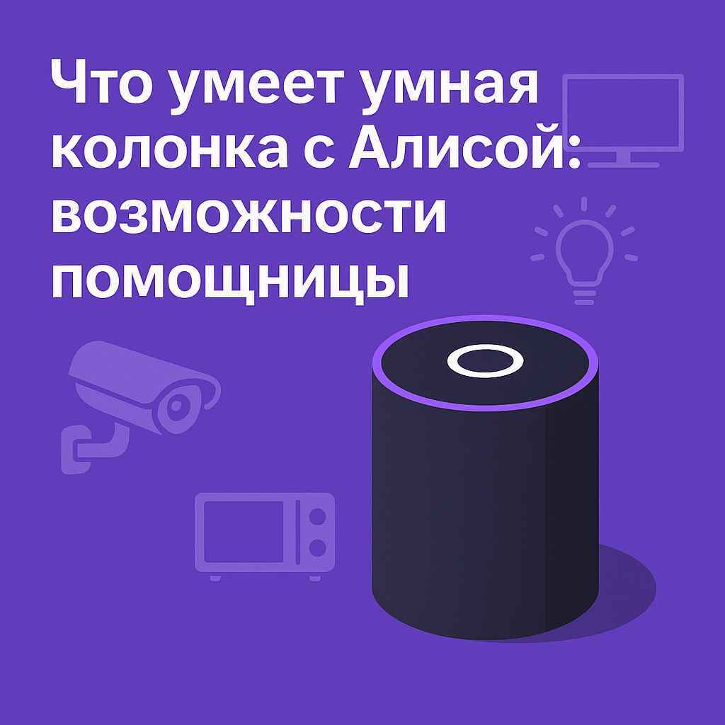 Умная колонка с Алисой — центр управления умным домом и повседневными задачами