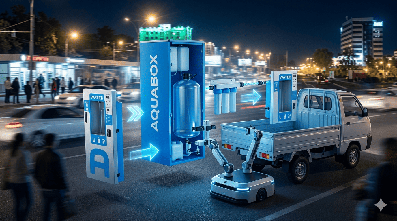 Mobile Water Vending Business Uzbekistan | Aquabox Mobility