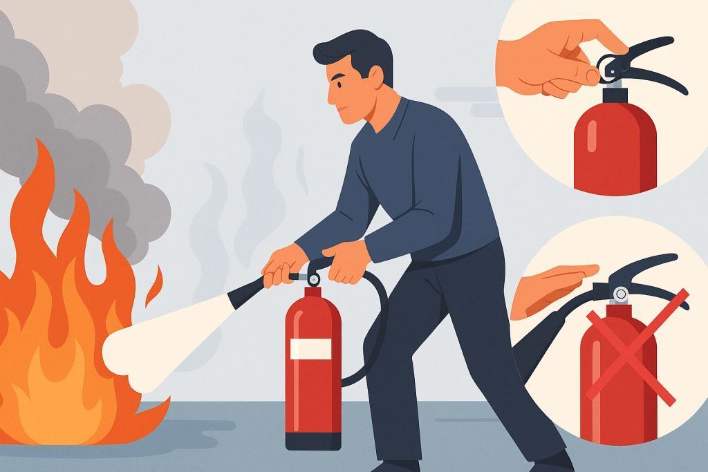 Как пользоваться огнетушителем