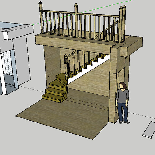 3д проект лестницы