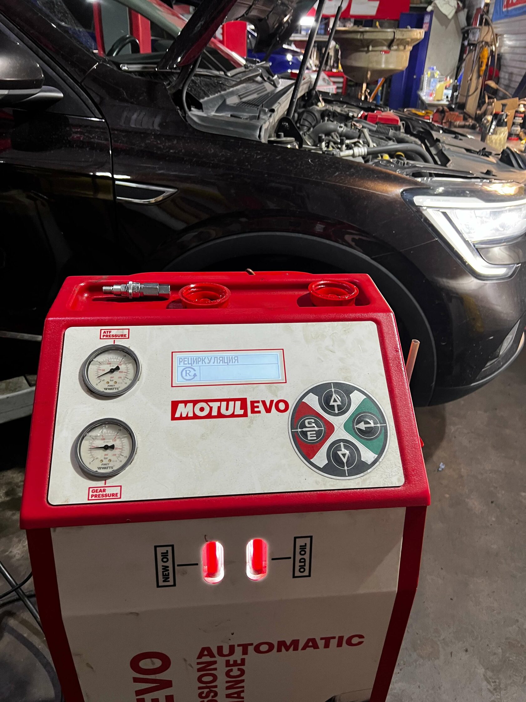 Результат аппаратной замены масла в Motul Team