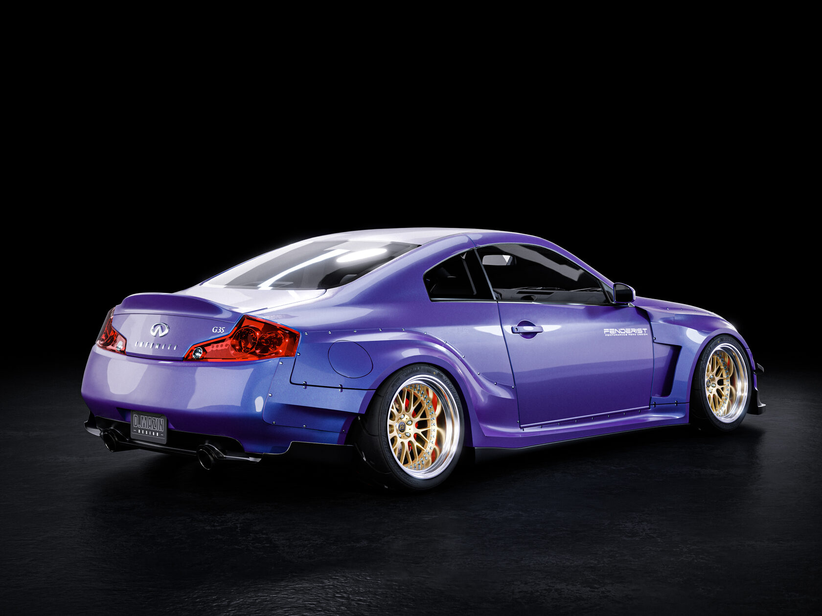 FENDERIST SPEC S Fender Flares Set / WIDE BODY KIT INFINITI G35 COUPE