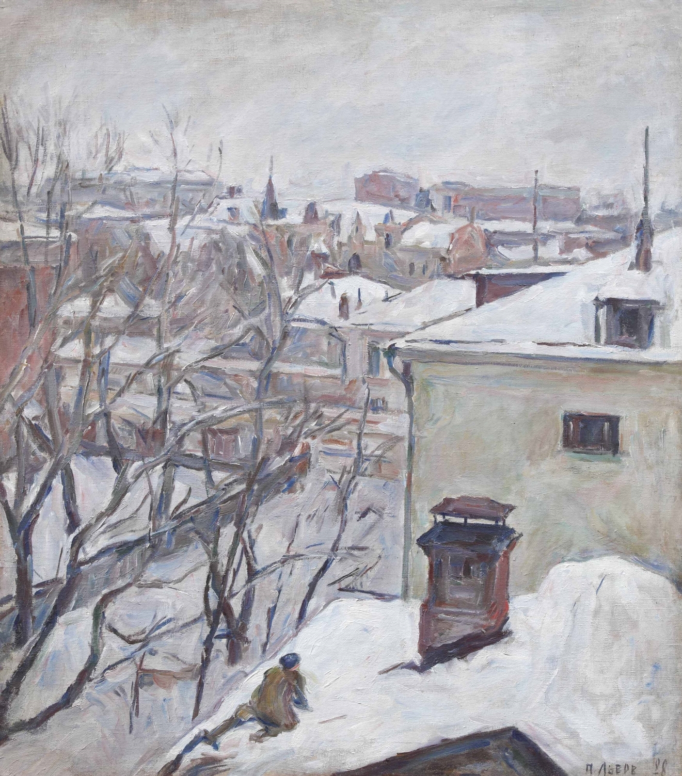 Москва. Крыши зимой. 1928 