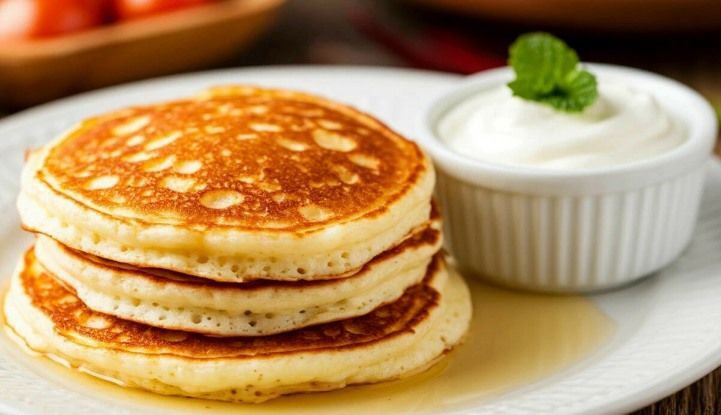 Творожные оладьи с сыром