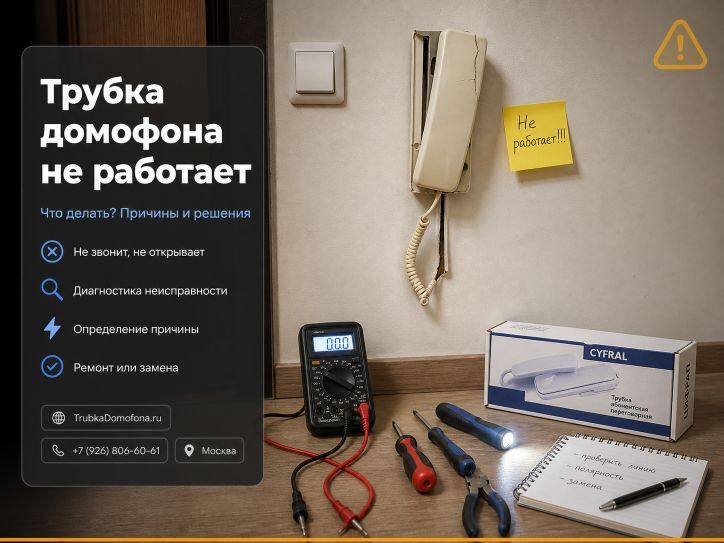 Трубка домофона не работает — что делать Причины и решения