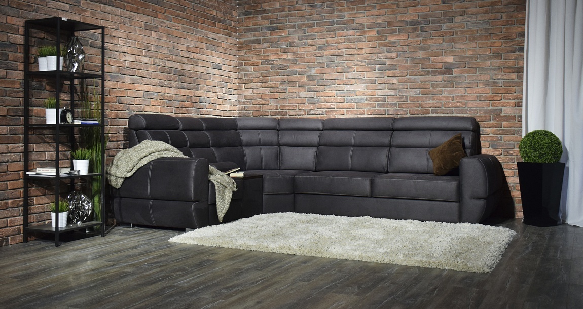 большой темный диван
