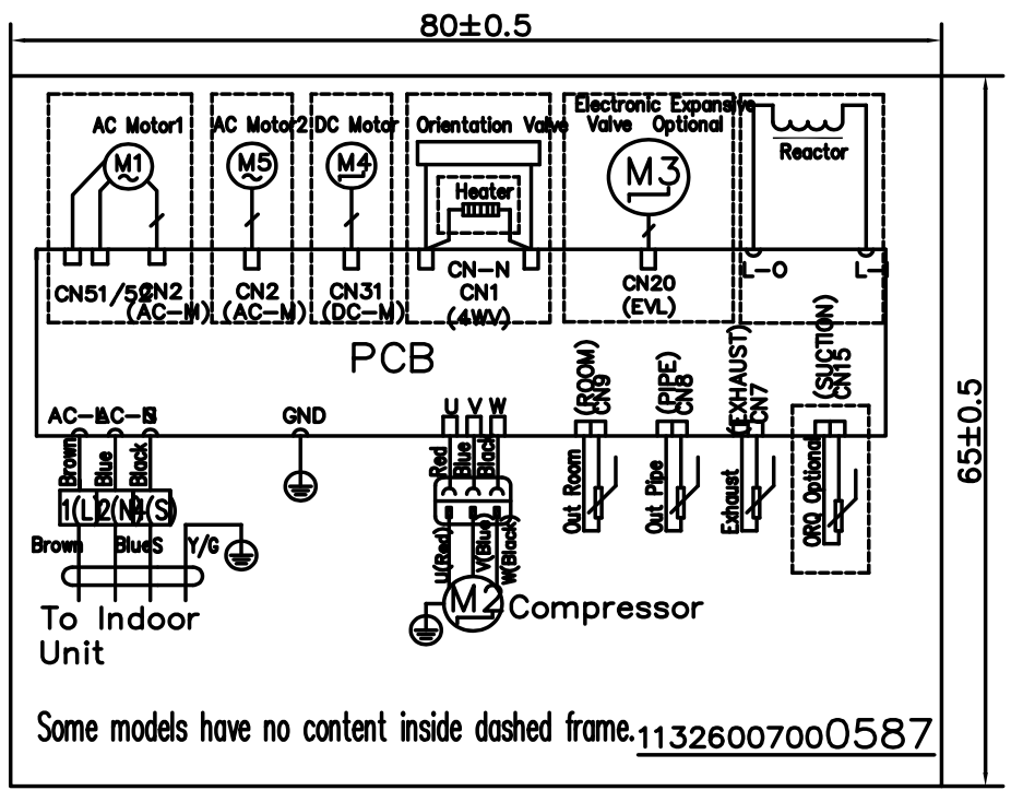 Схема подключения внешнего блока Dahatsu DHP/DHV