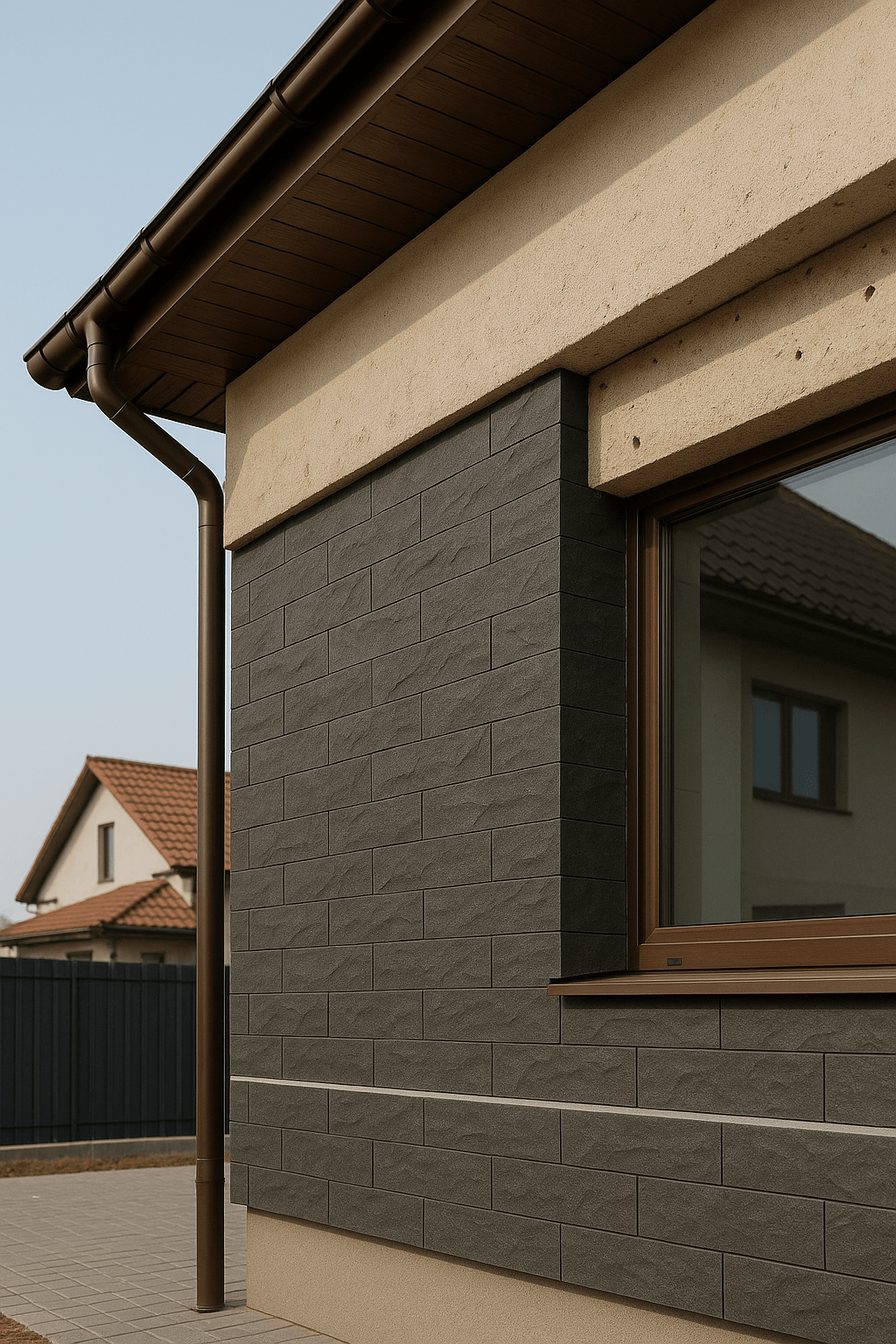 утеплённый фасад, гибкая плитка KORDEKO