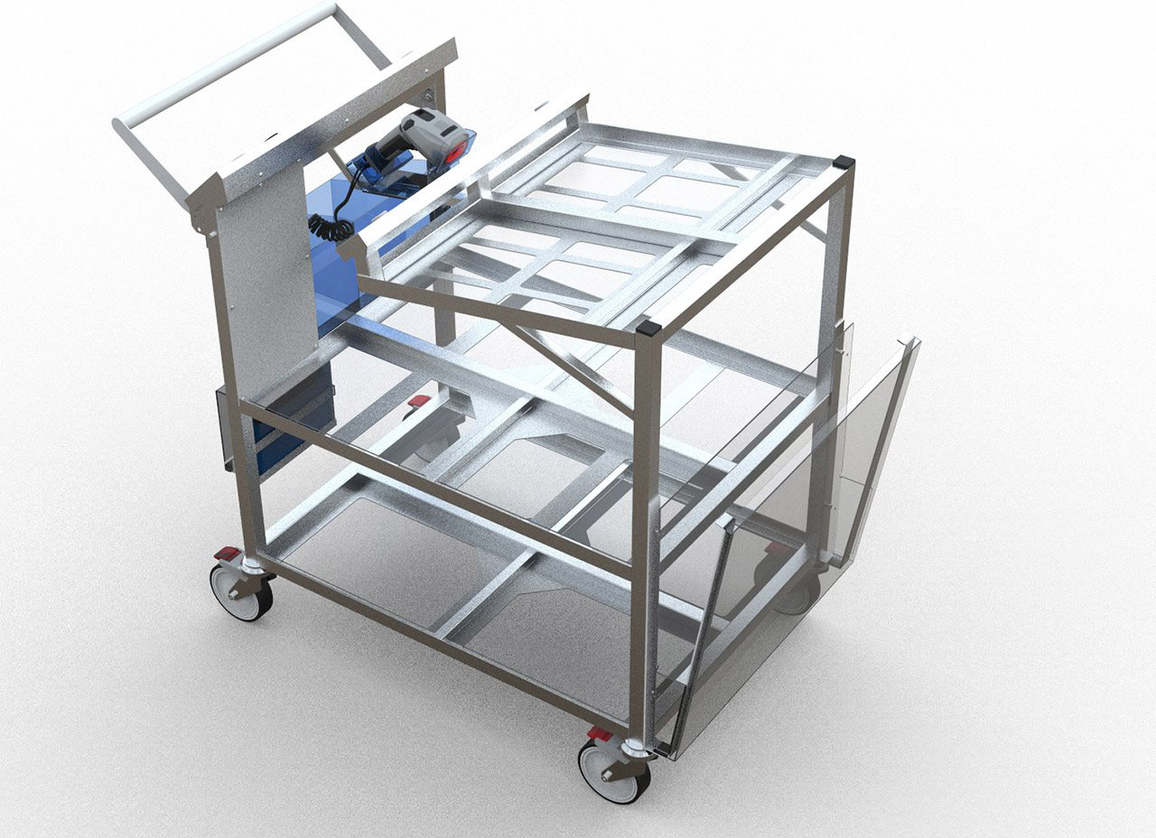 Создание КД для производства сборных тележек для обслуживания склада