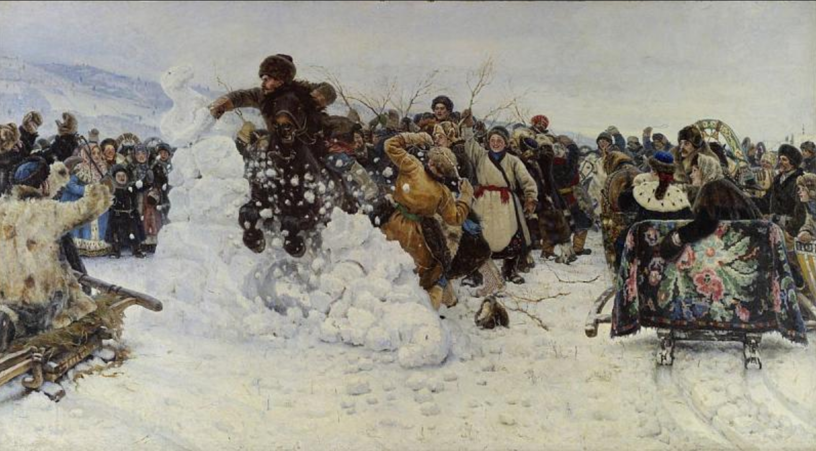 В.И. Суриков. Взятие снежного городка. 1891. Холст, масло