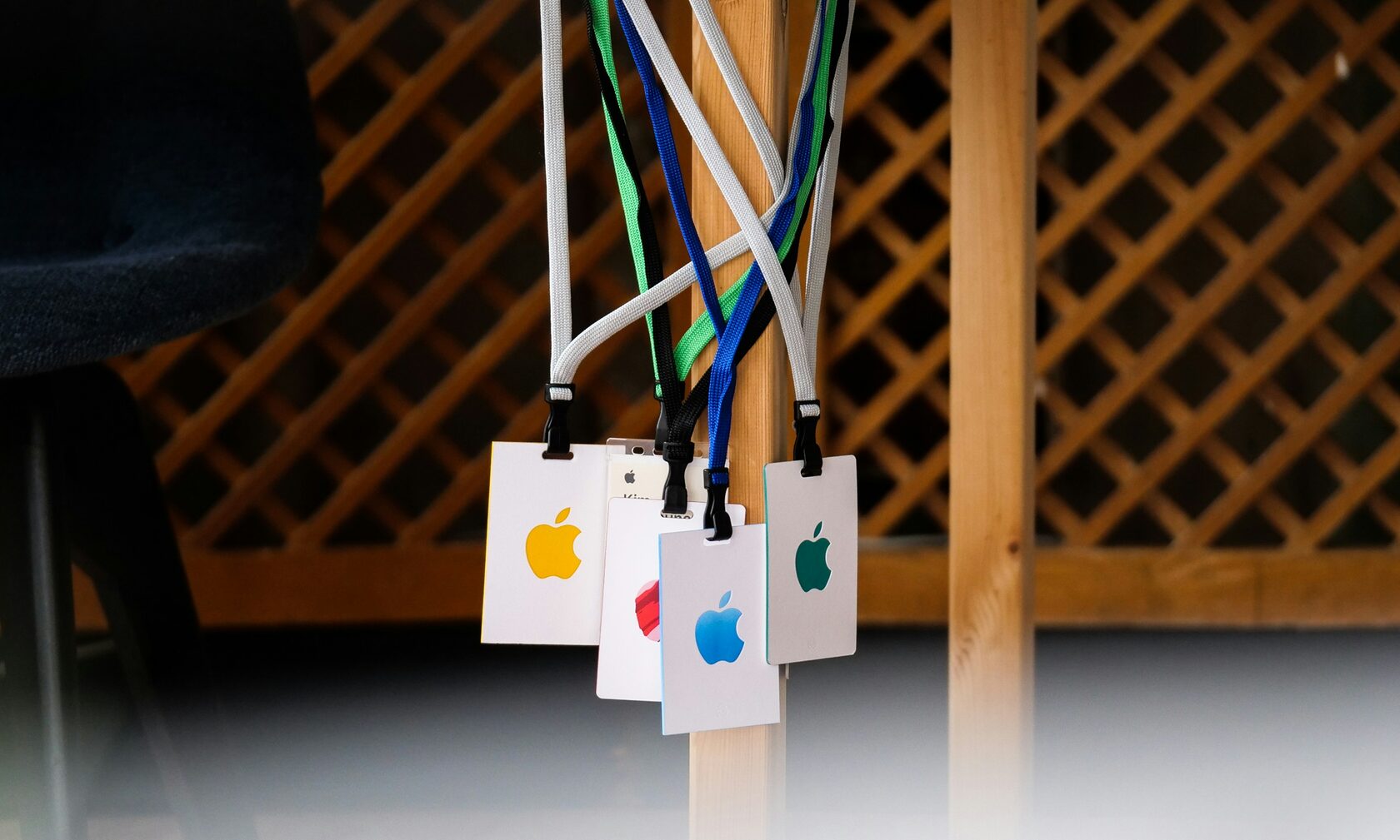 Image: Apple event showcasing Apple Newsstand. Multiple copies of Apple Newsstand are displayed in a row.