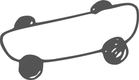 нарисованный серый скейтборд