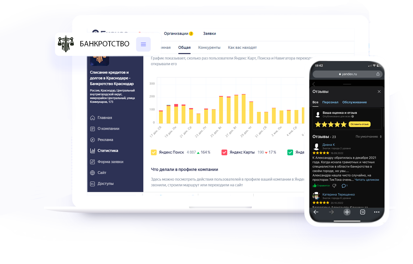 Реклама и лиды для банкротства