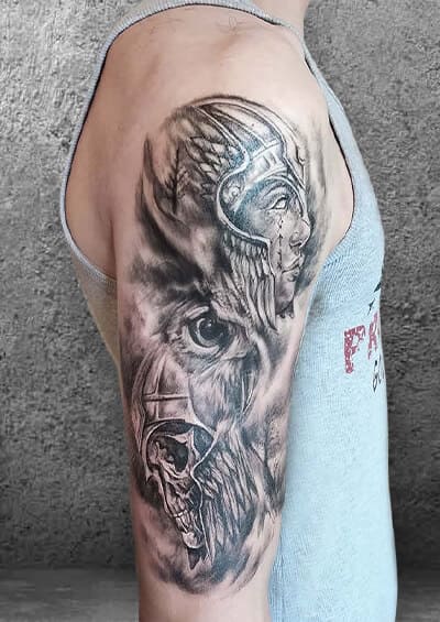 тату воин, сова, тату мастера Перми,