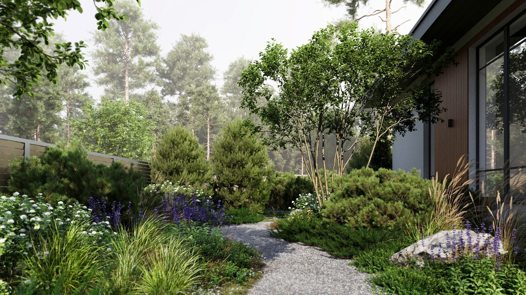 Участок после благоустройства