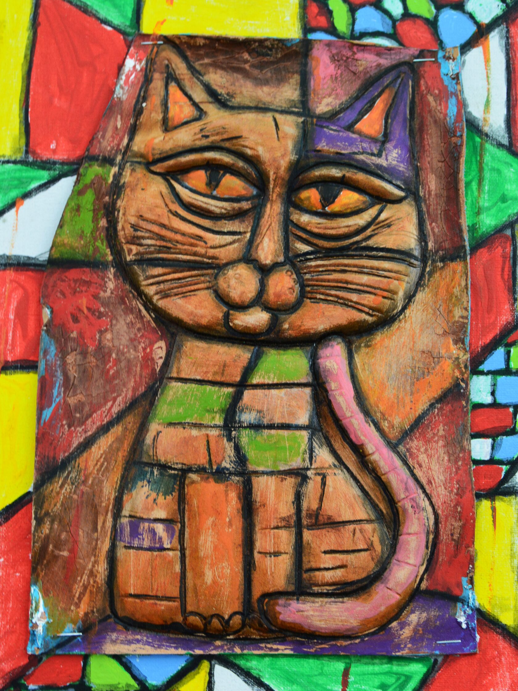 Картина из фактурной кожи мультисенсорная А.МузылевЪ &quot;Гранж Авангард 3&quot;