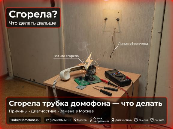 Сгорела трубка домофона — что делать и куда обращаться в Москве