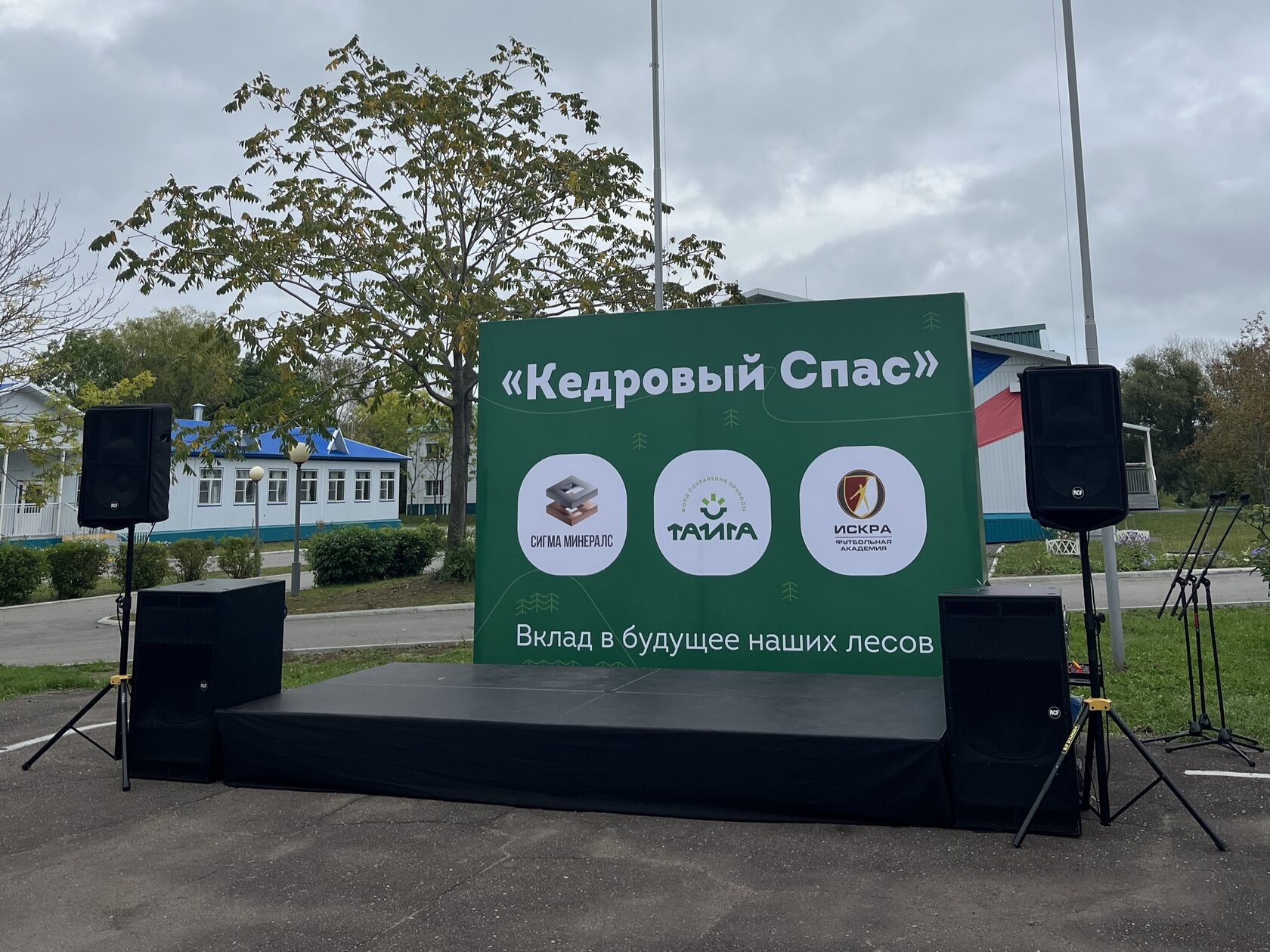 Уличная сцена с брендом «Кедровый Спас»