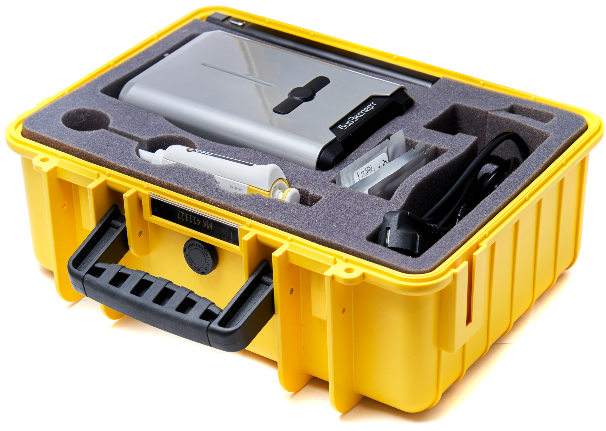 The first portable real-time PCR nucleic acid analyzer based on microfluidic cartridge technology delivery package -- BioExpert by Trobio