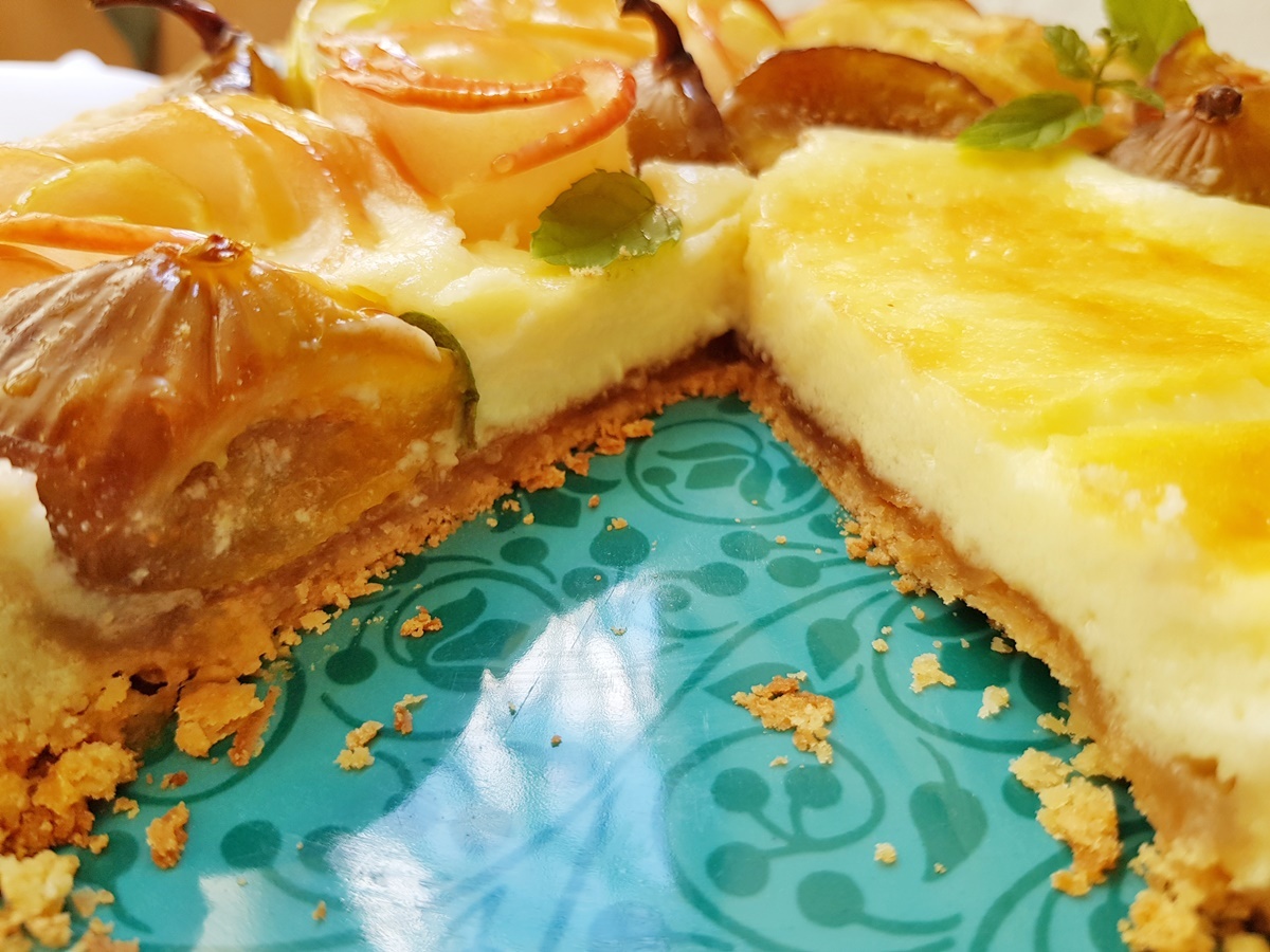 Десерт на Рош хашана - чизкейк с яблоками. Изралиьская кухня.