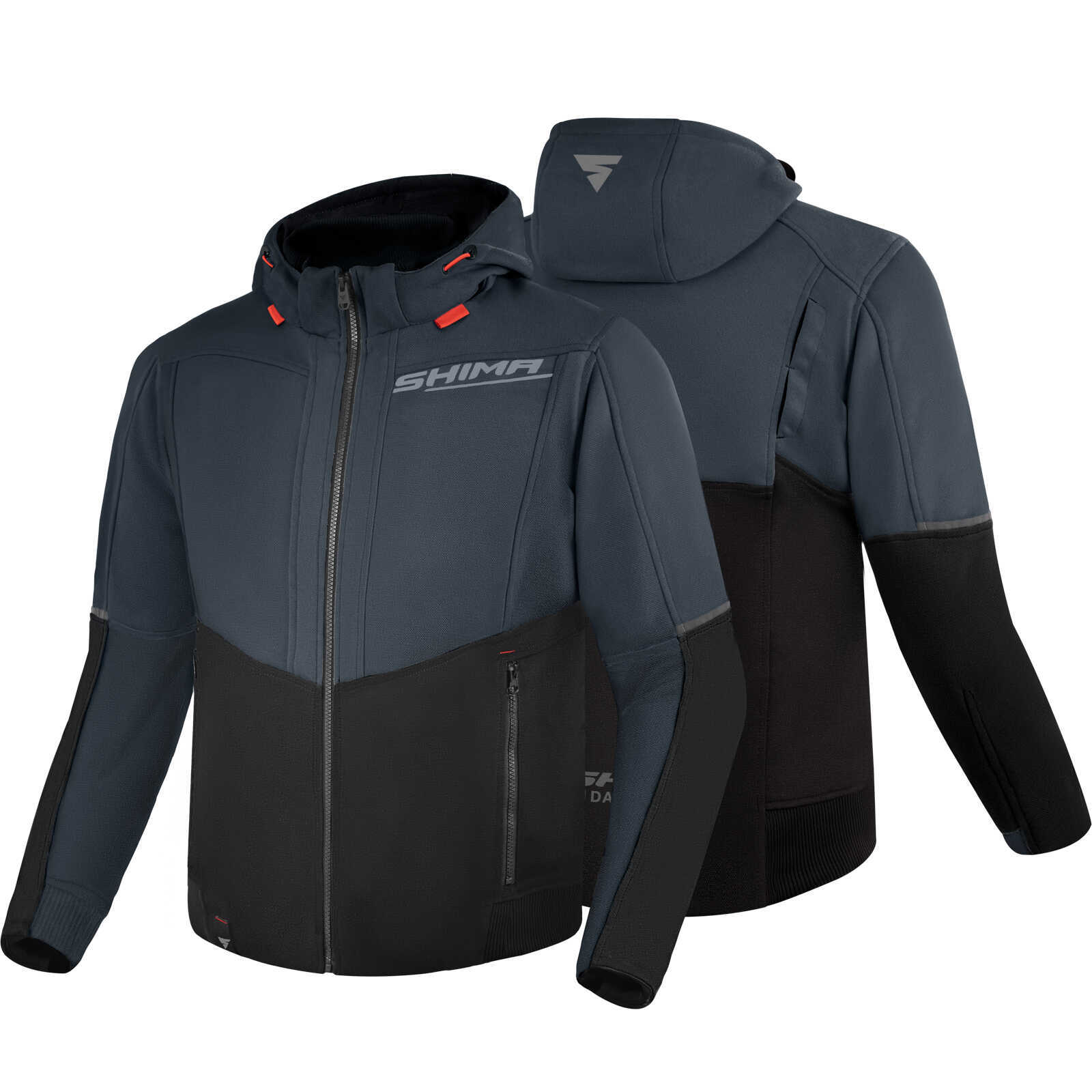 Мототолстовка SHIMA DAYBREAKER Grey/black, чёрный — в наличии в СПб