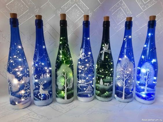 Бутылочки с гирлядной
