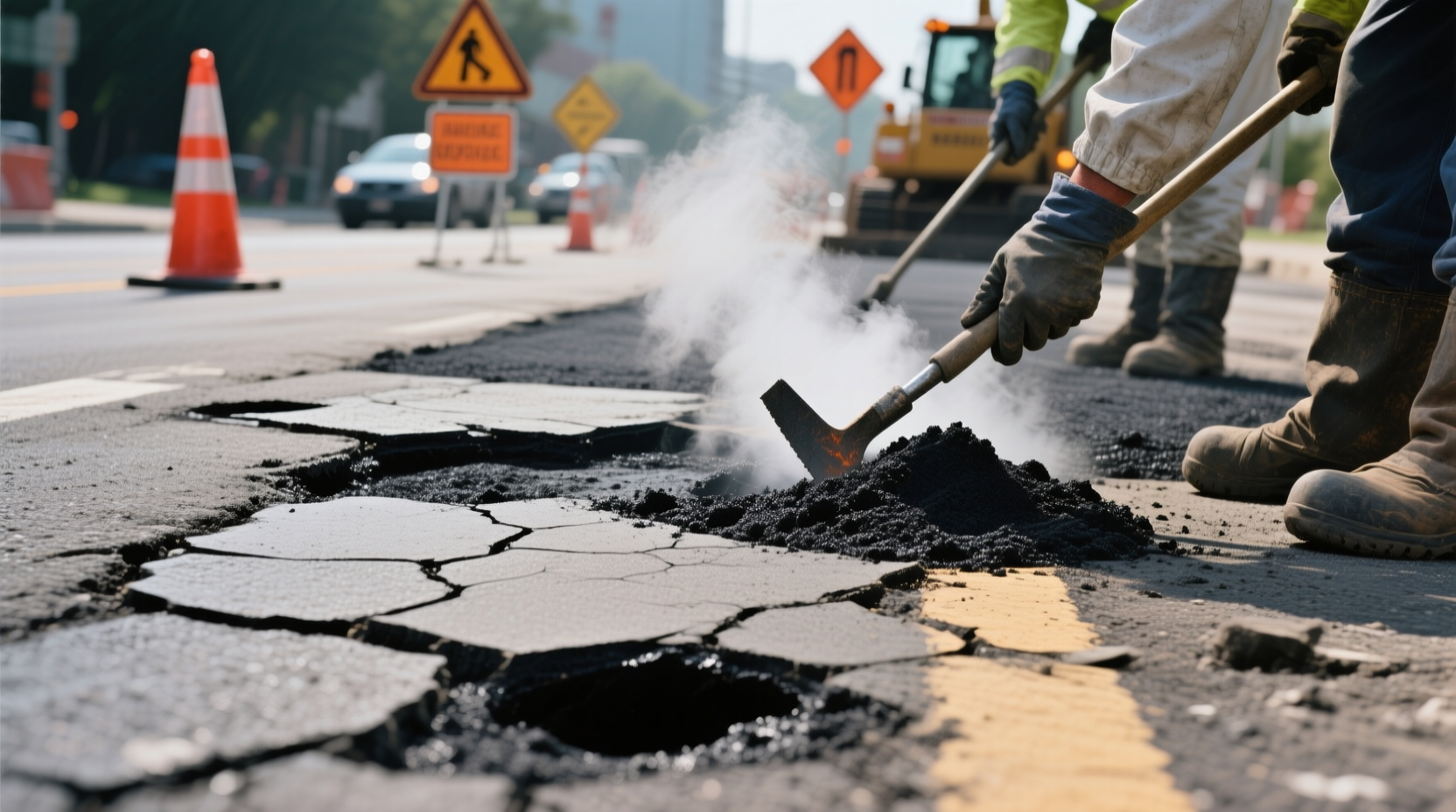 Методические рекомендации по технологиям устранения деформаций и повреждений с использованием различных типов специальных асфальтобетонных смесей при выполнении неотложных работ ОДМ 218.6.1.003- 2021, Технологии выполнения работ