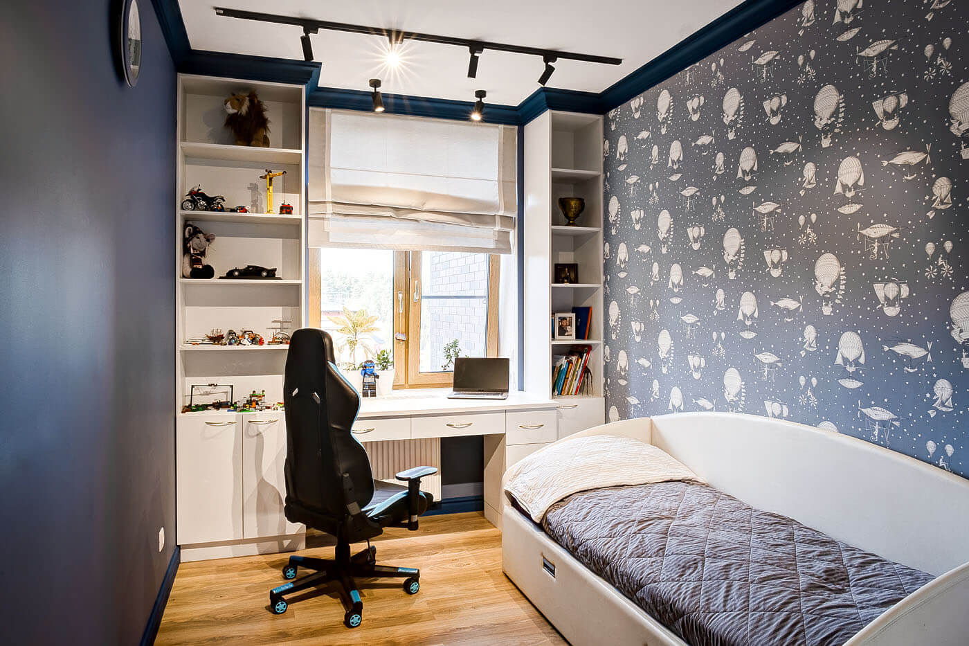 Опалиха - Дизайн интерьера детская, кровать, кресло, стол, шкафы