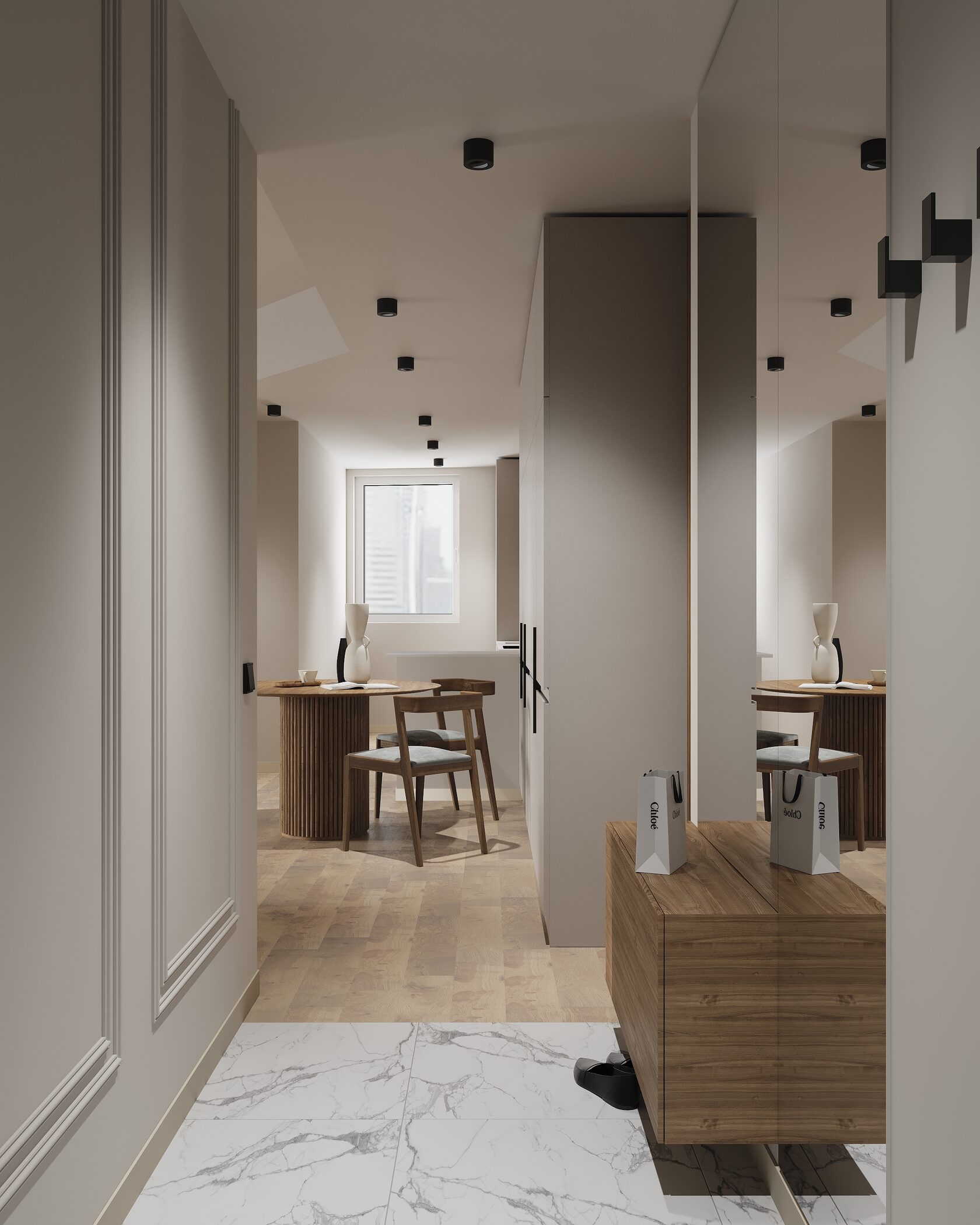 коридор в однокомнатной квартире 