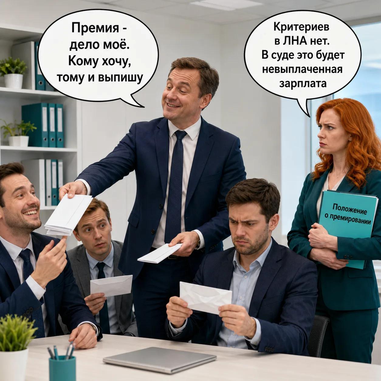 Премирование работников
