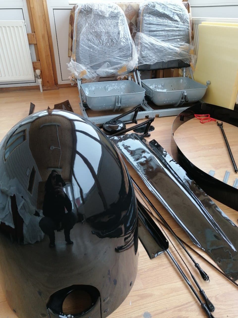 Ремонт поверхности и покраска самолета Як-18Т (Тешка)