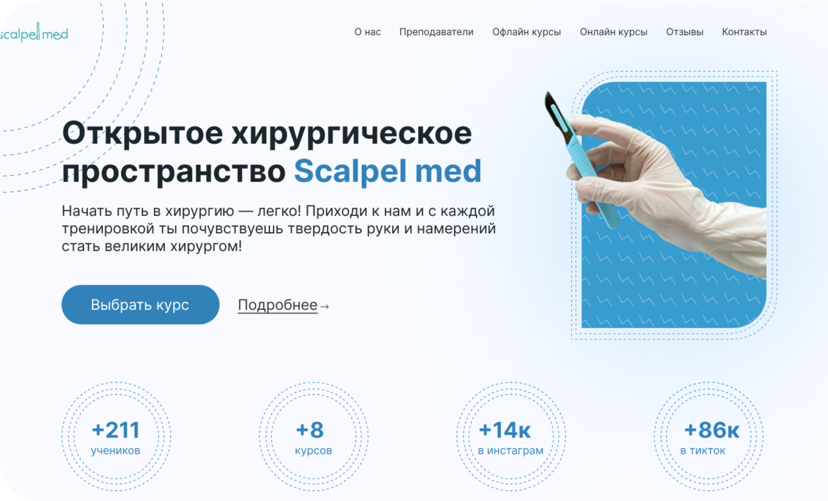 многостраничный сайт для хирургического пространства