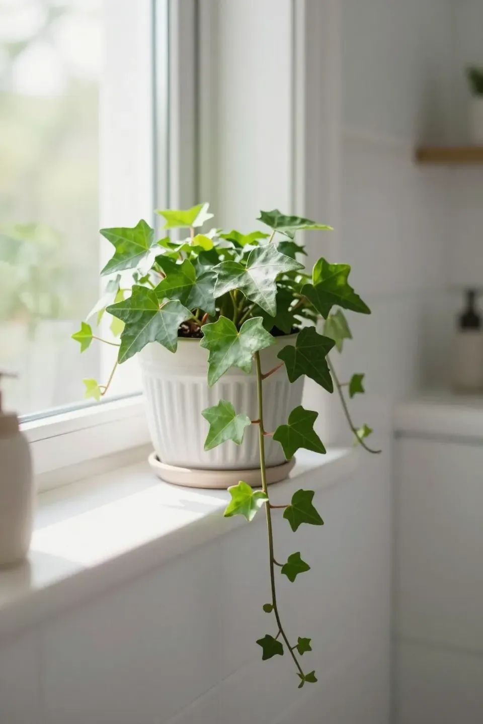 Green indoor plant in pot